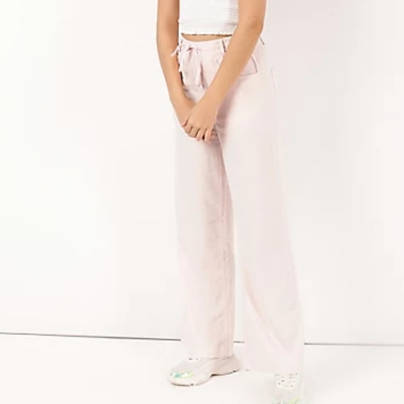 Marks & Spencer Pants - Linen Mix Plain Wide Leg Trousers